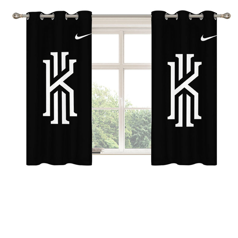 Cool Kyrie Irving On Black Peach Skin Window Curtains