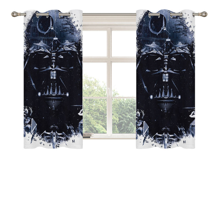 Cool Star Wars Backgrounds Peach Skin Window Curtains