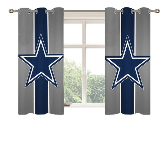 Dallas Cowboys Flag Peach Skin Window Curtains