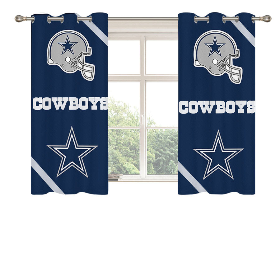 Dallas Cowboys Helm Peach Skin Window Curtains