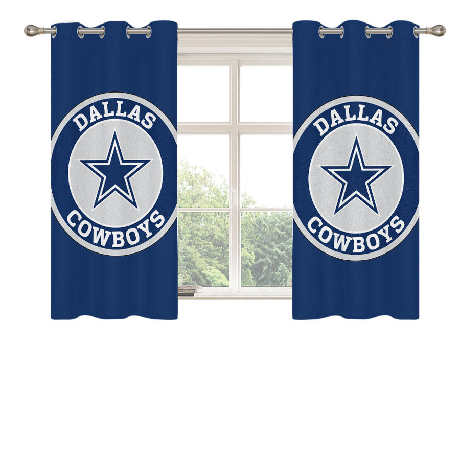 Dallas Cowboys Logo Peach Skin Window Curtains