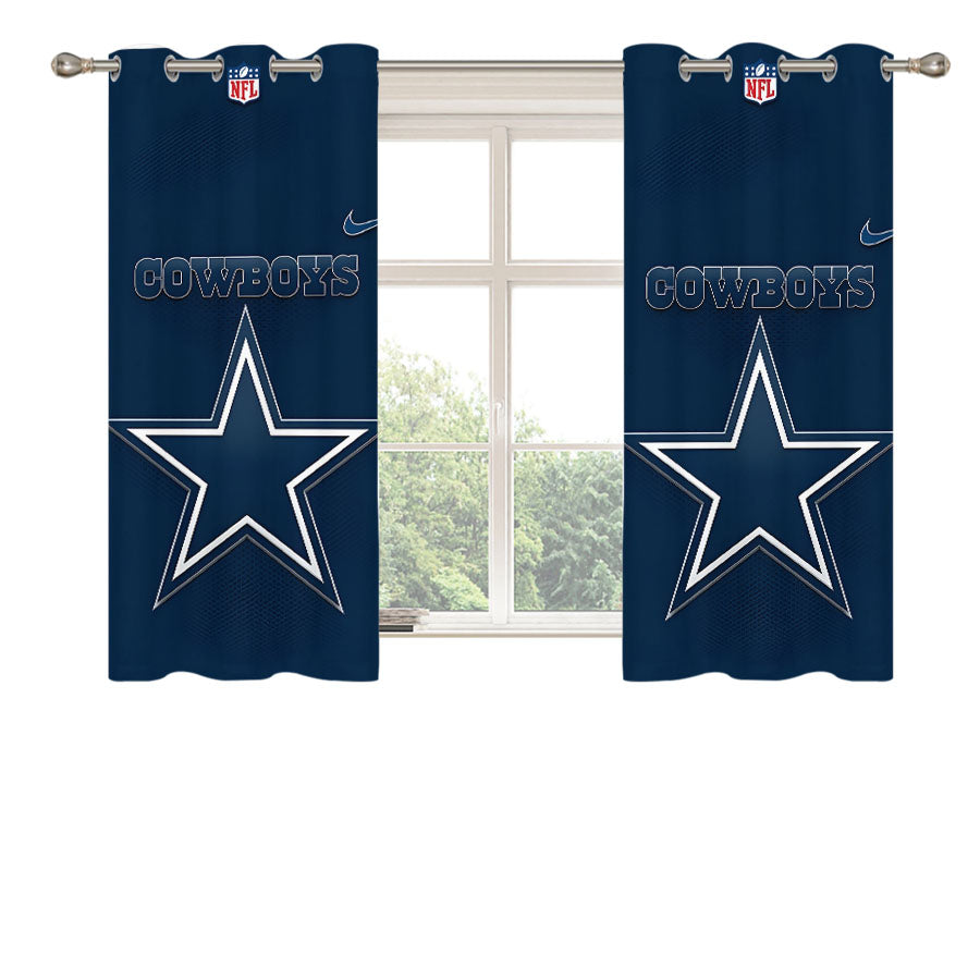 Dallas Cowboys Logo Nfl Peach Skin Window Curtains