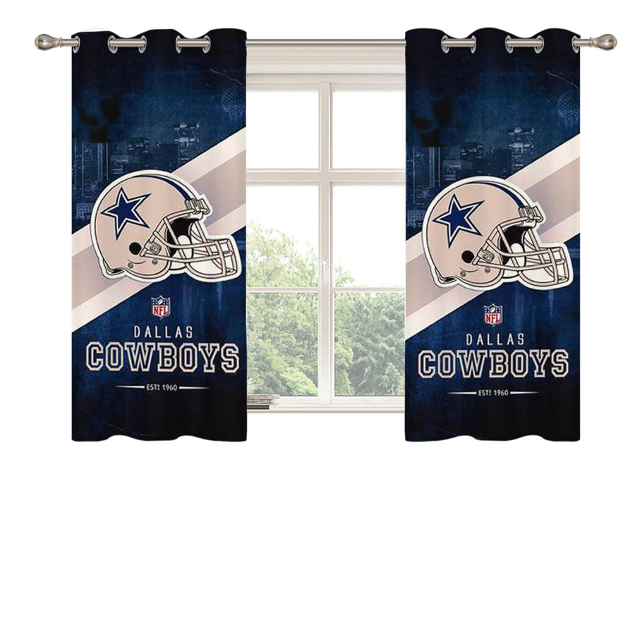 Dallas Cowboys Nfl Est 1960 Peach Skin Window Curtains