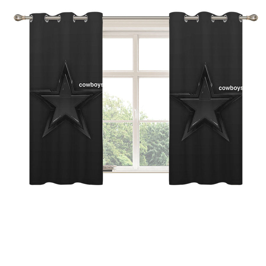 Dallas Cowboys Star Peach Skin Window Curtains