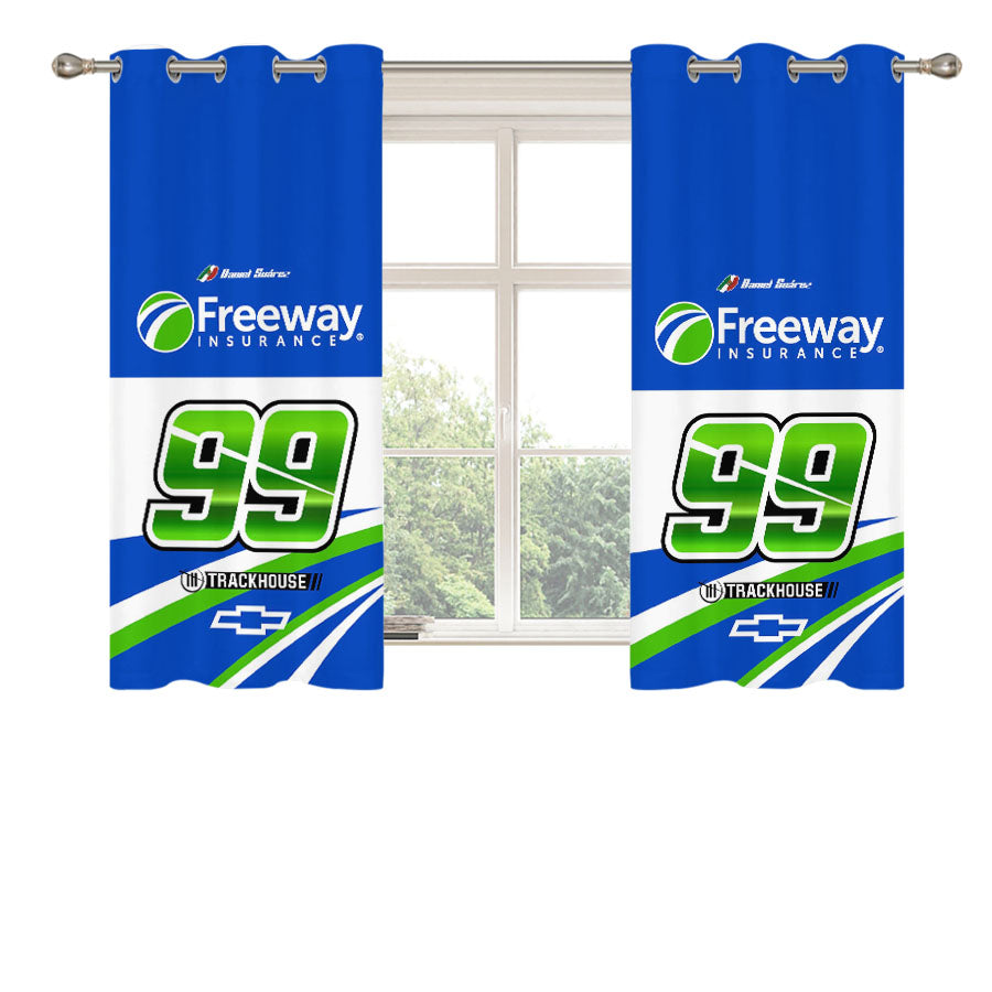 Daniel Suarez - Freeway Insurance Peach Skin Window Curtains