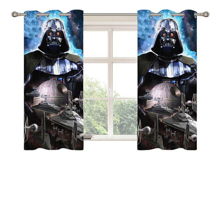 Darth Vader Limited Lithograph Peach Skin Window Curtains