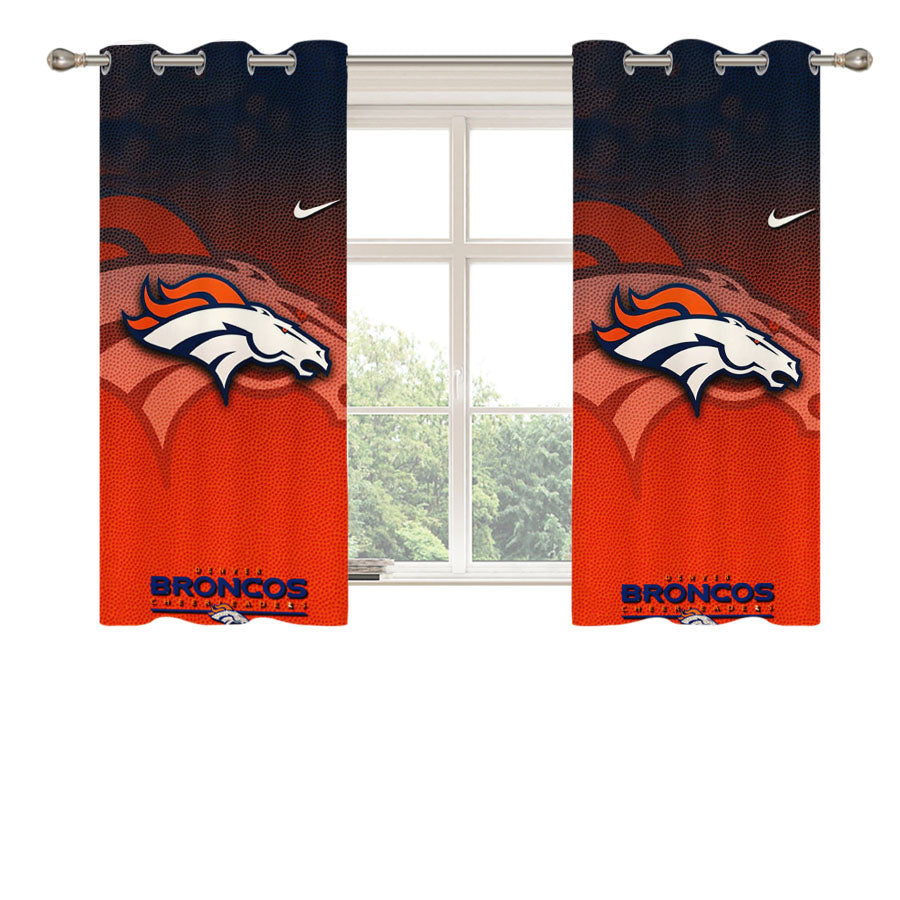 Denver Broncos Nfl 9 Peach Skin Window Curtains