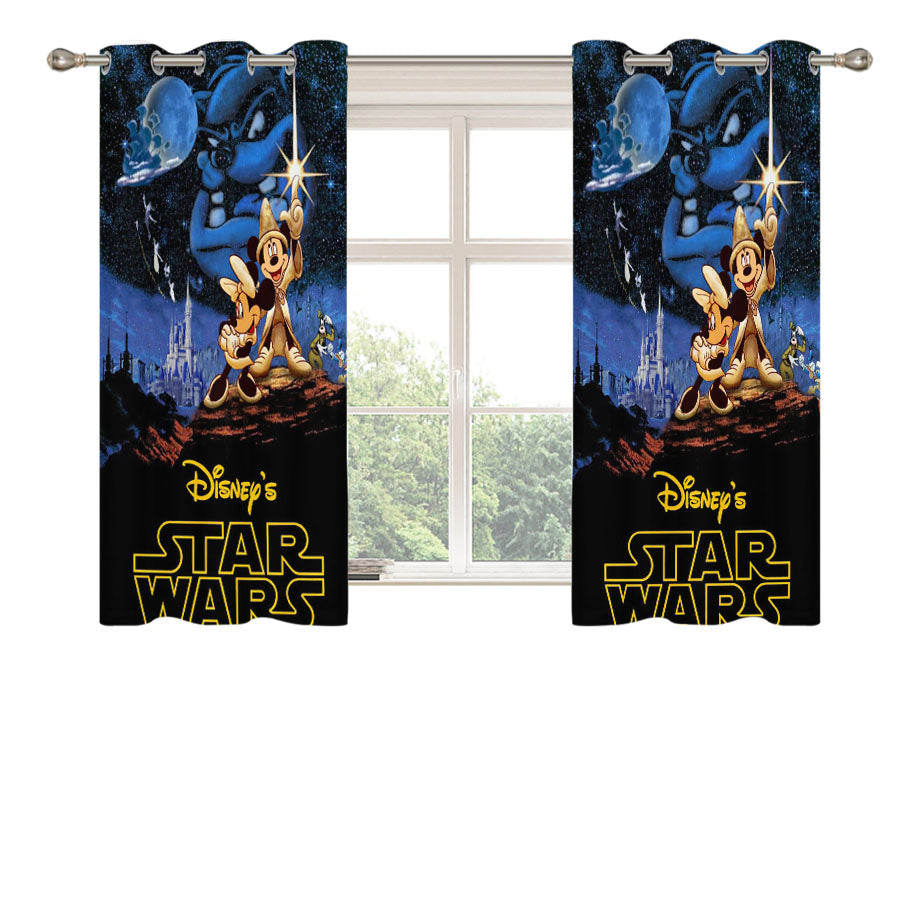 Disney Star Wars Peach Skin Window Curtains