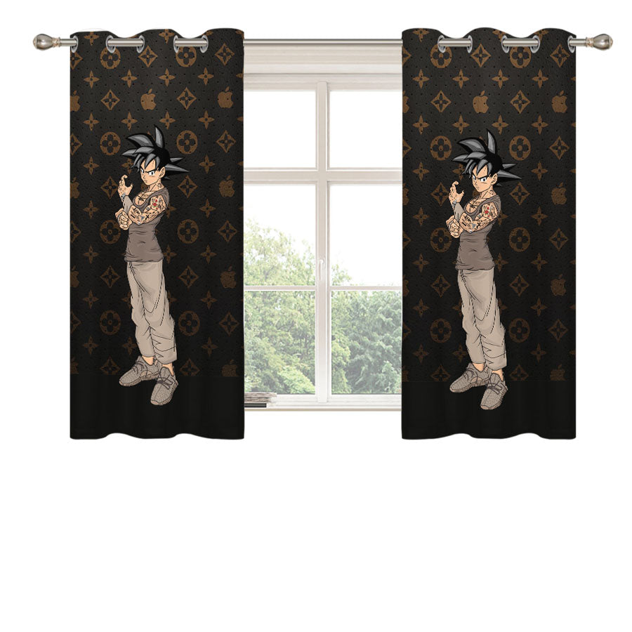 Dragon Ball Son Goku Louis Vuitton Peach Skin Window Curtains