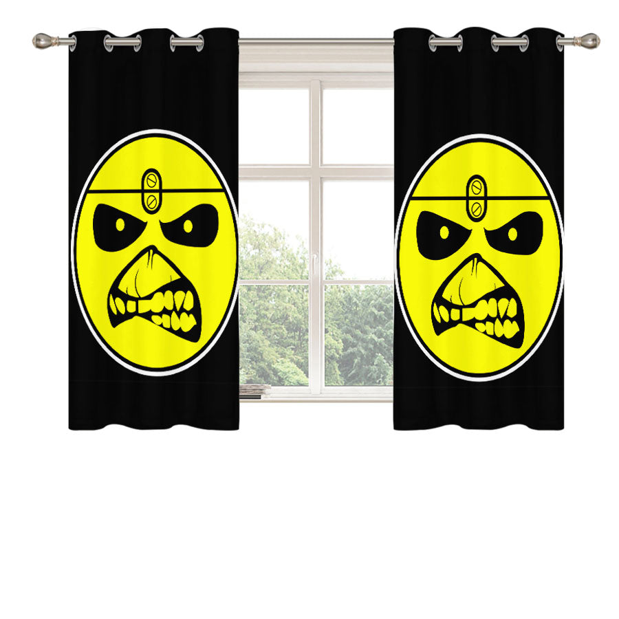 Eddie The Head Iron Maiden Peach Skin Window Curtains