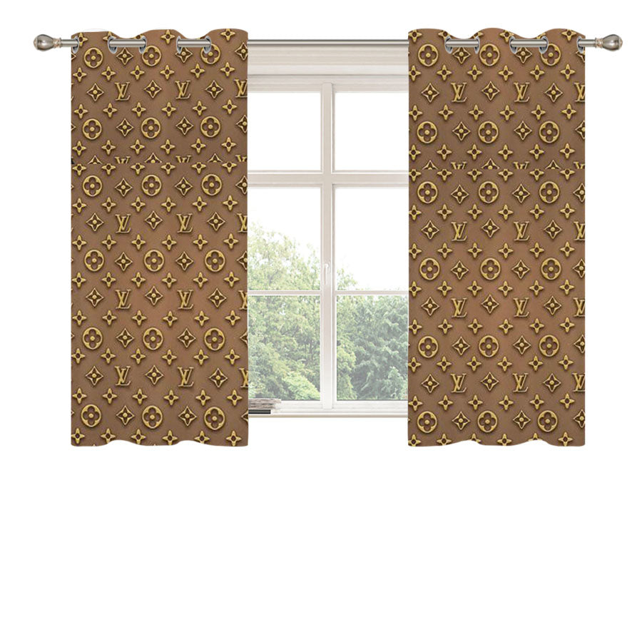 Emboss Louis Vuitton Peach Skin Window Curtains