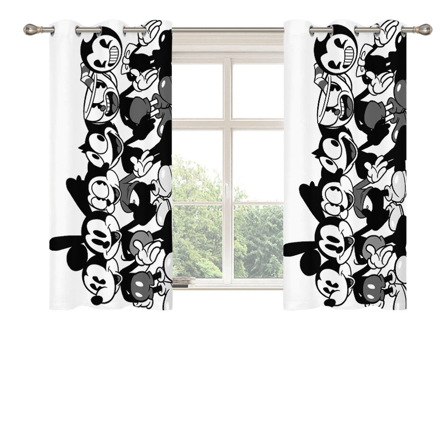 Felix Oswald Mickey Bendy Peach Skin Window Curtains