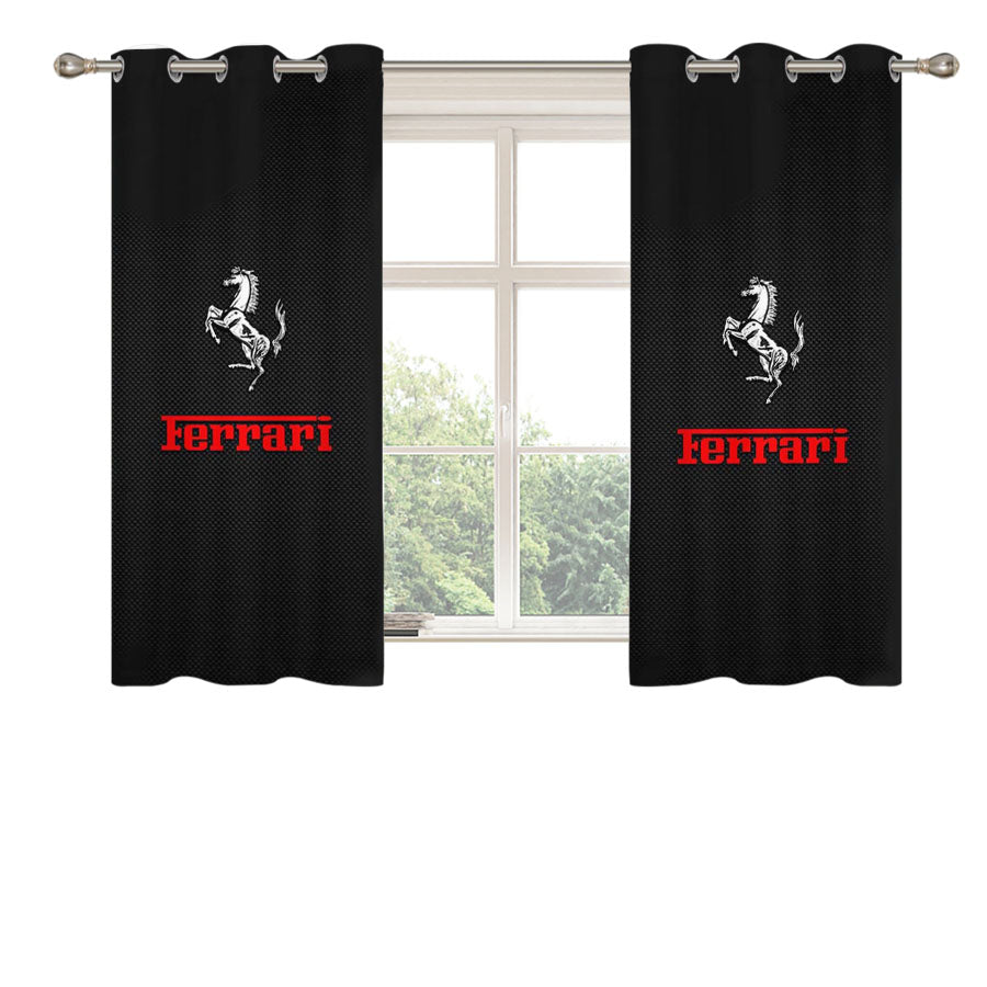 Ferrari Steering Wheel Peach Skin Window Curtains