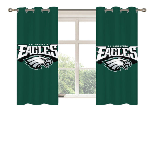 Font Philadelphia Eagles Peach Skin Window Curtains