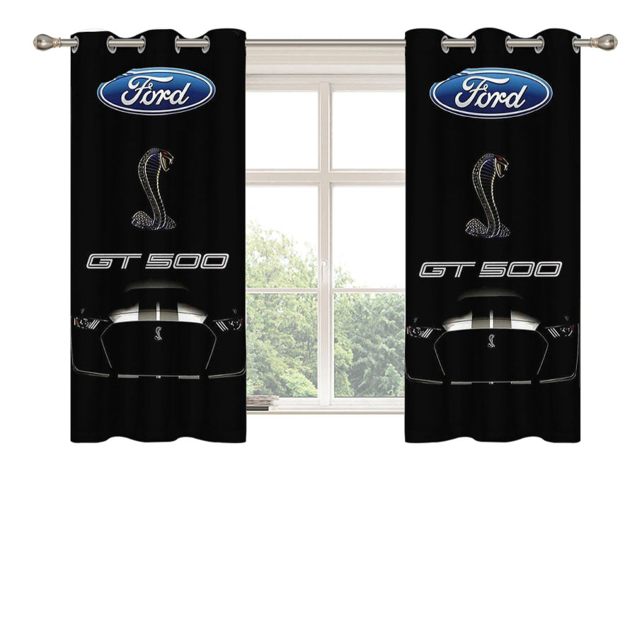 Ford Mustang Gt Black Peach Skin Window Curtains