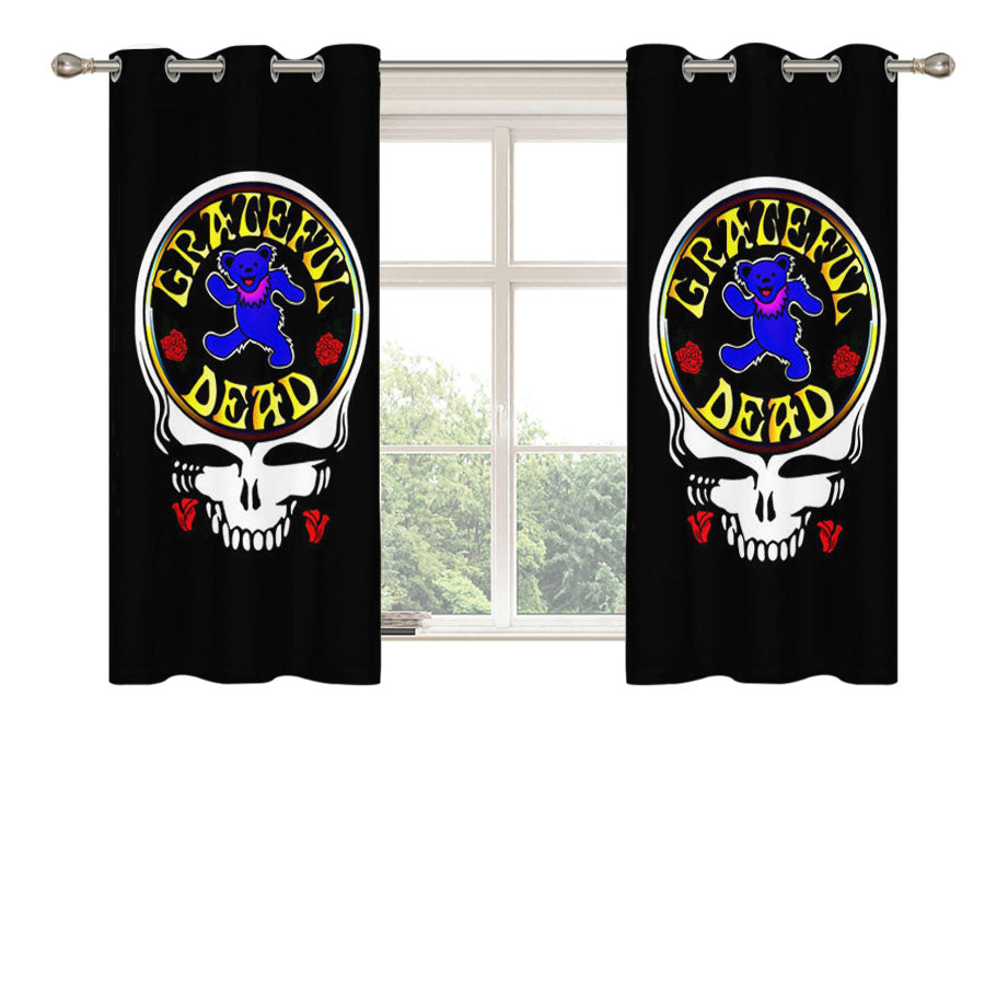 Grateful Dead Classic Rock Peach Skin Window Curtains