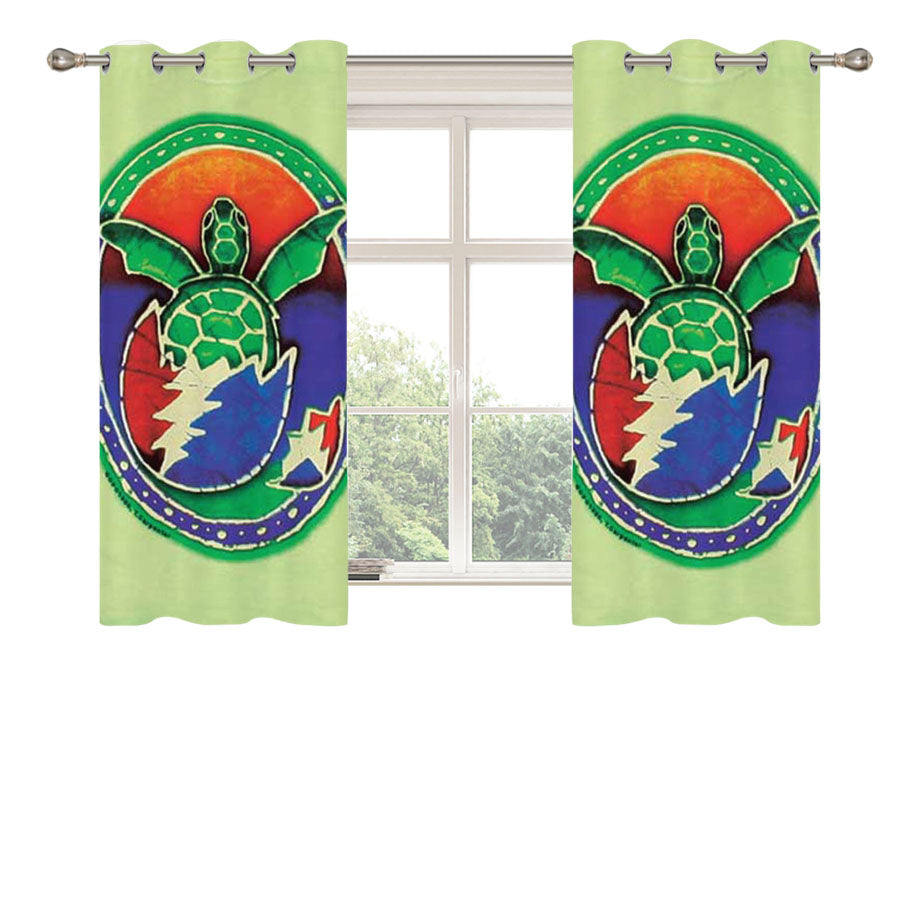 Grateful Dead Turtle Peach Skin Window Curtains