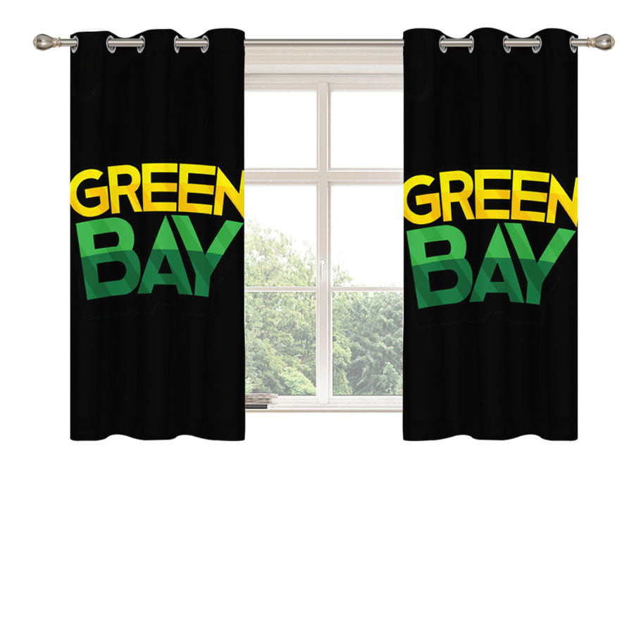 Green Bay Packers Peach Skin Window Curtains