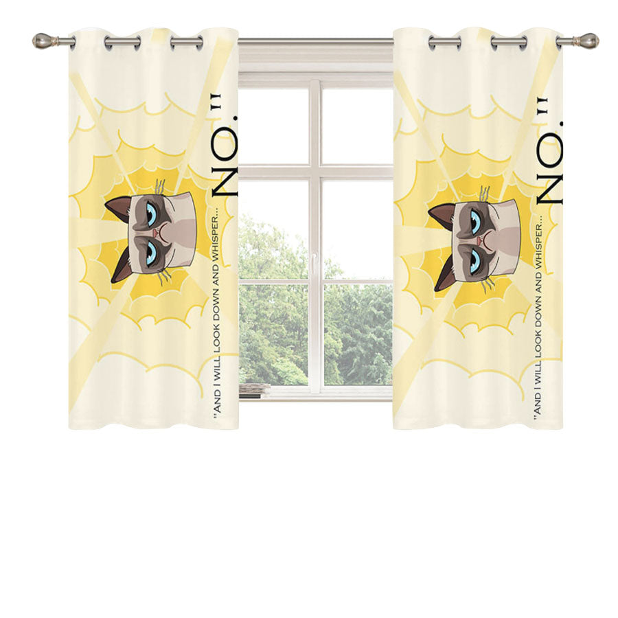 Grumpy Cat Whisper No Peach Skin Window Curtains