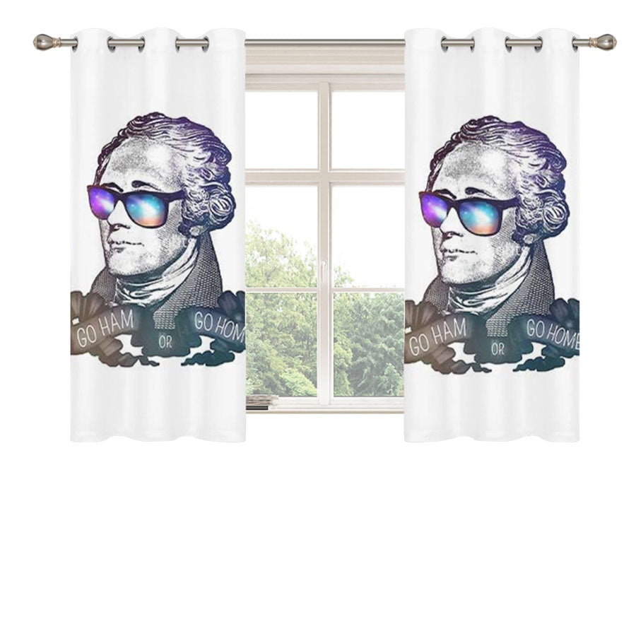 Hamilton Go Ham Or Go Home Peach Skin Window Curtains