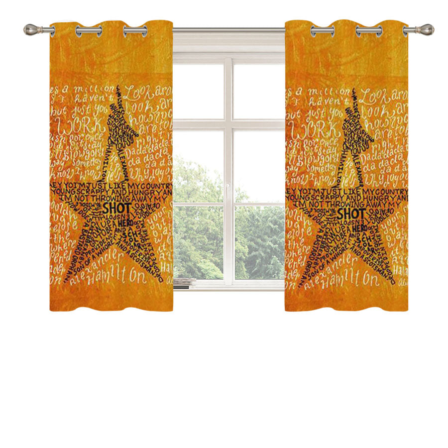 Hamilton Musical Lyrics Peach Skin Window Curtains