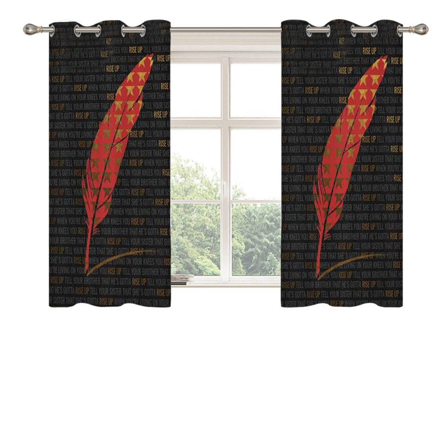 Hamilton Rise Up Peach Skin Window Curtains