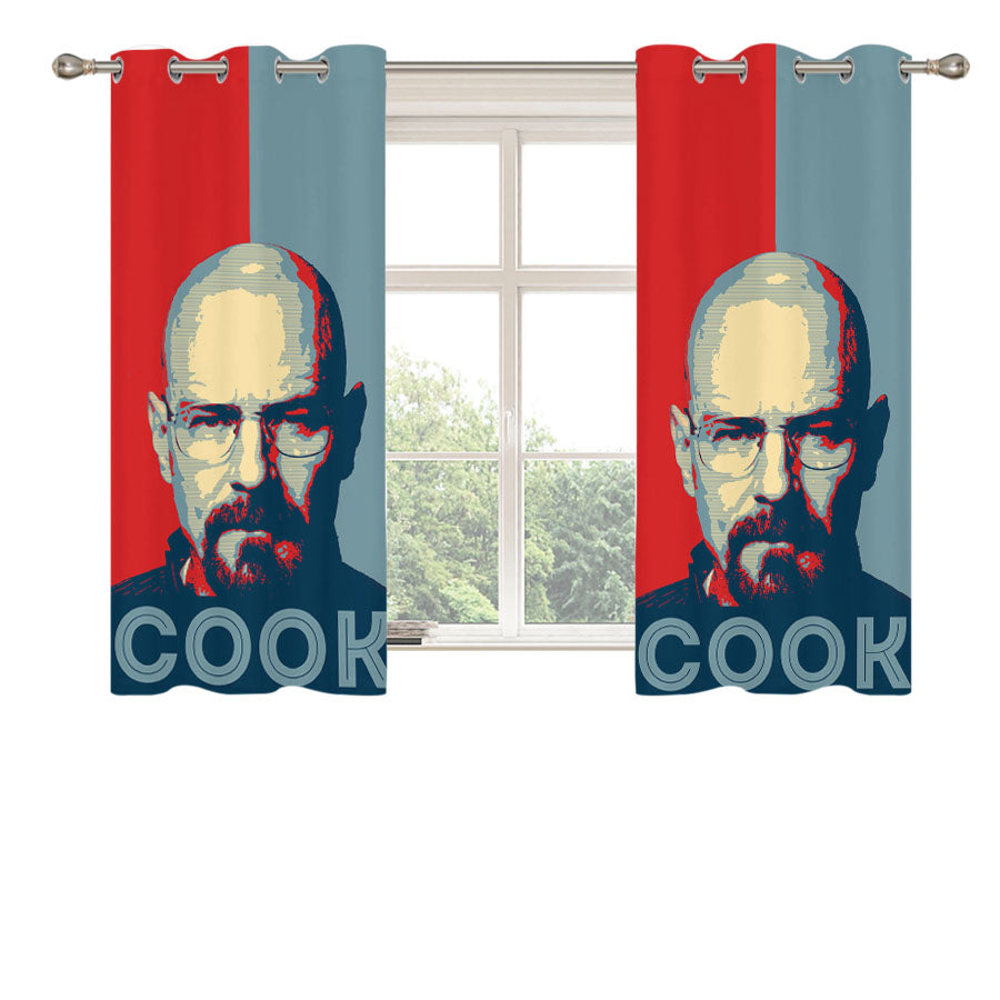 Heisenberg Cook Breaking Bad Peach Skin Window Curtains