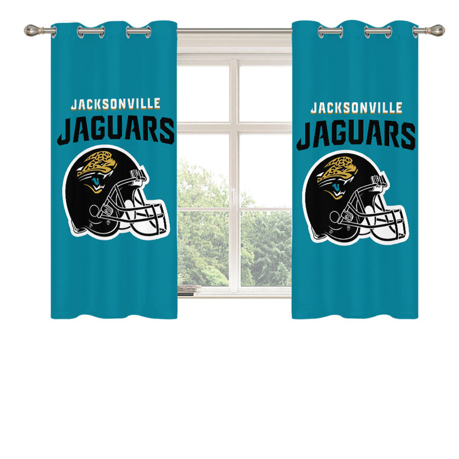 Helmet Clipart Jacksonville Jaguars Peach Skin Window Curtains