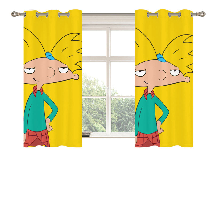 Hey Arnold Yellow Character Peach Skin Window Curtains