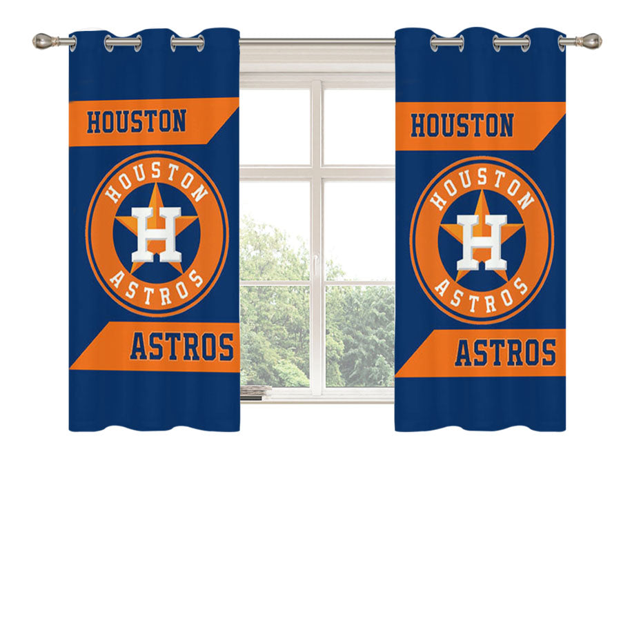 Houston Astros Peach Skin Window Curtains