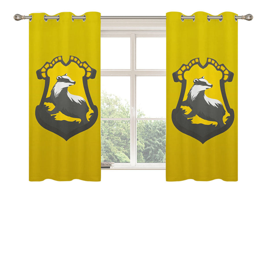 Hufflepuff Peach Skin Window Curtains