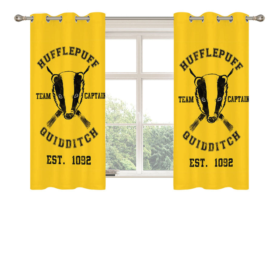 Hufflepuff Team Captain Quidditch Peach Skin Window Curtains
