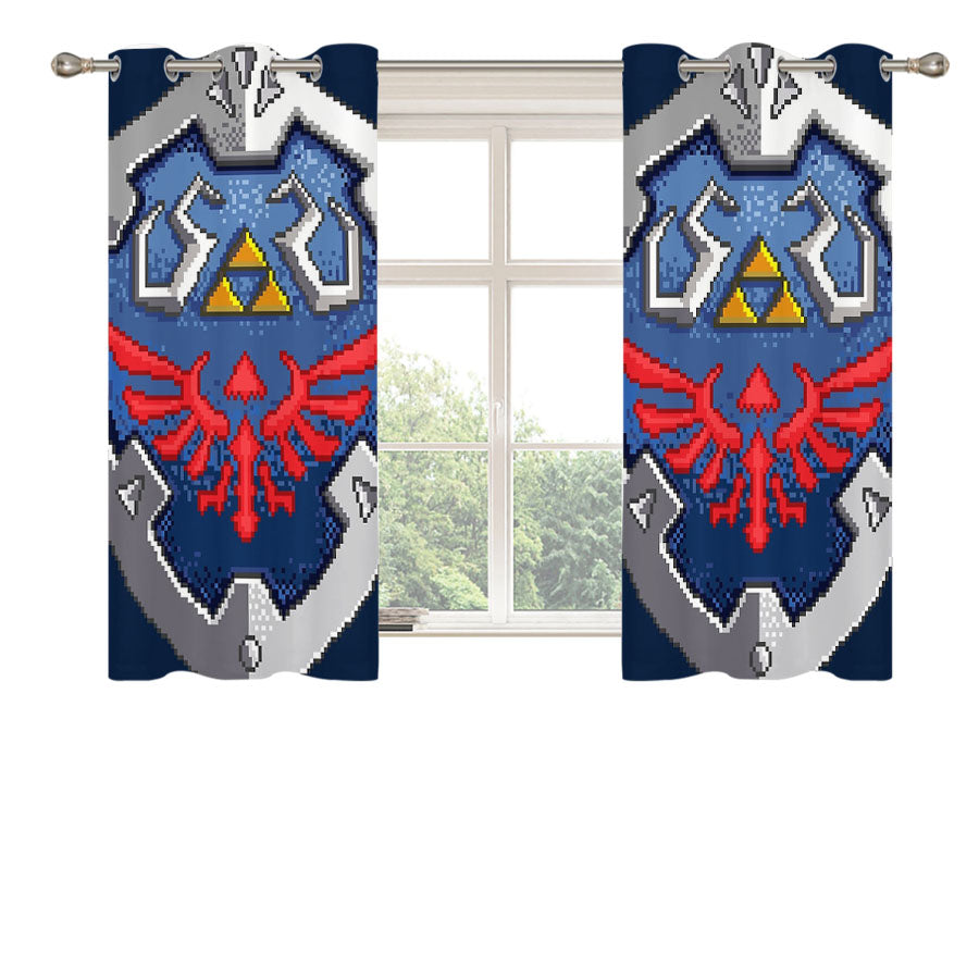 Hylian Shield Peach Skin Window Curtains