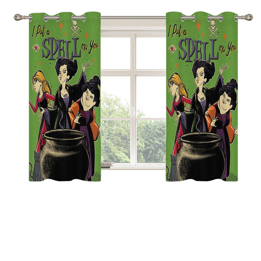 I Put A Spell On You Peach Skin Window Curtains