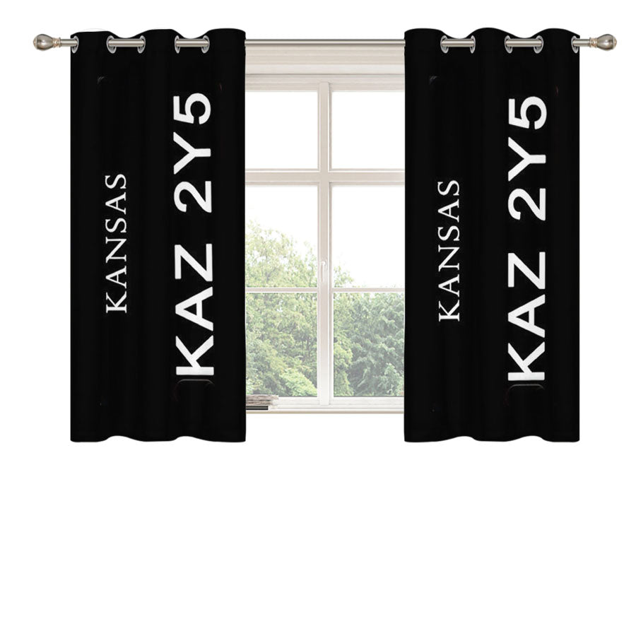 Impala Kansas License Plate Peach Skin Window Curtains