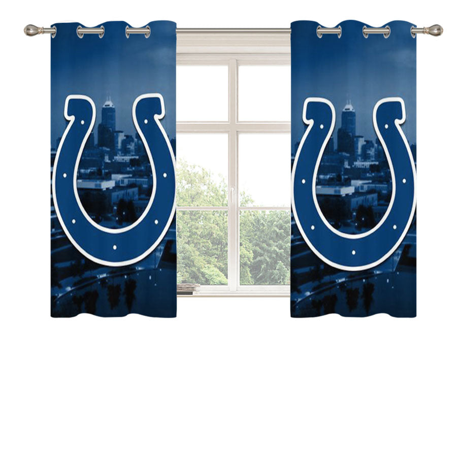 Indianapolis Colts Emblem Peach Skin Window Curtains
