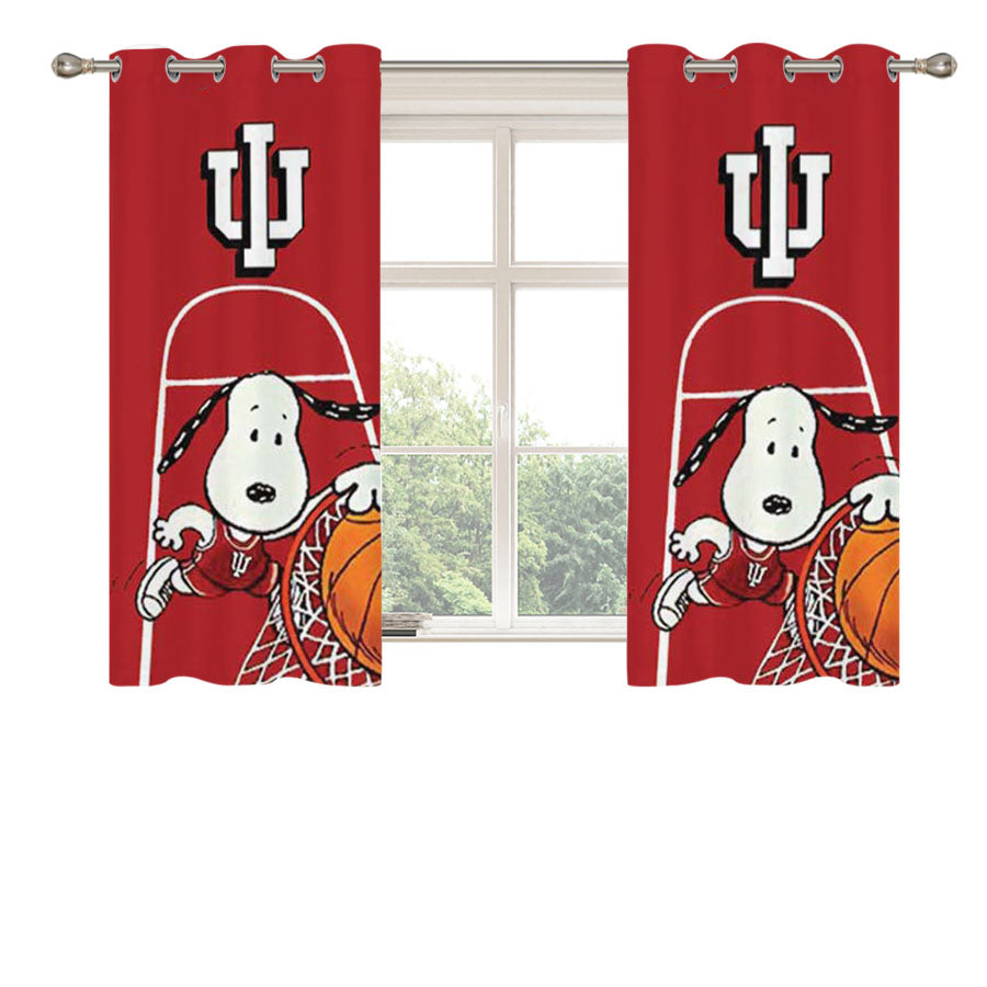 Indy Hoosiers Snoopy Dunk Peach Skin Window Curtains