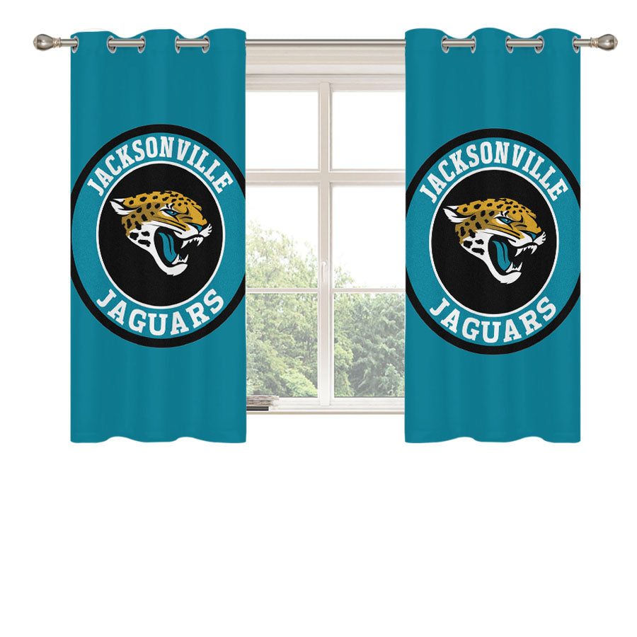 Jacksonville Jaguars Helmet Peach Skin Window Curtains