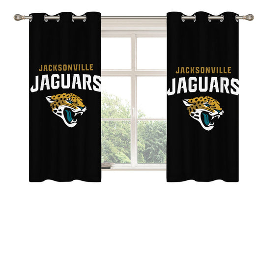 Jacksonville Jaguars Primary Logo Peach Skin Window Curtains
