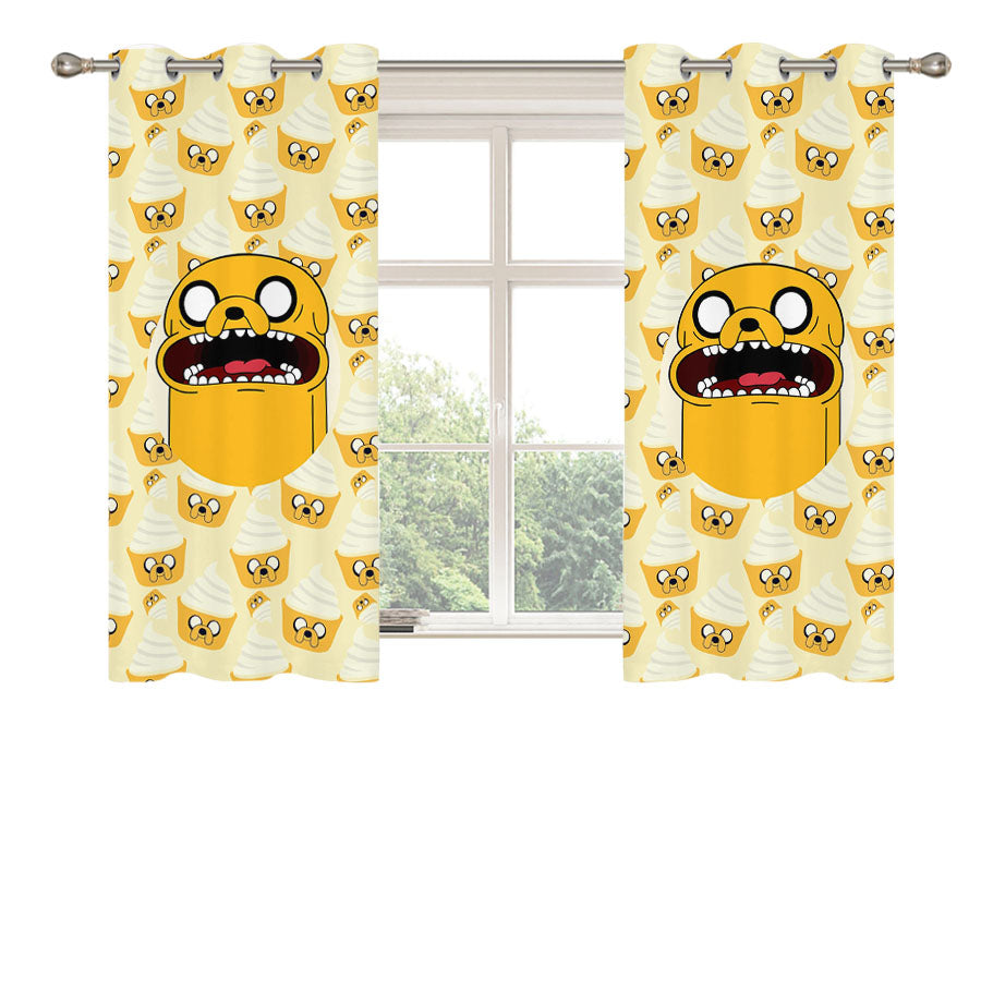 Jake Cake Pattern Peach Skin Window Curtains