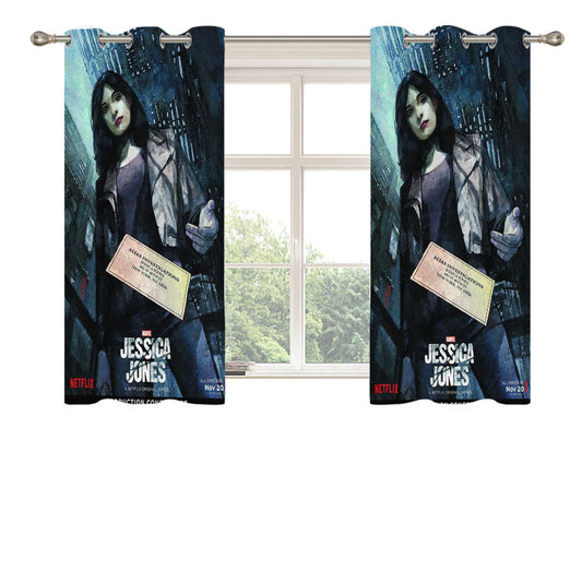 Jessica Jones Marvel Peach Skin Window Curtains