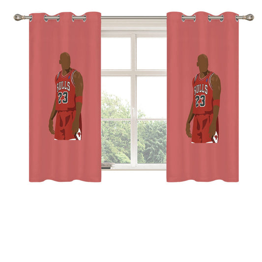 Jordan - Basketball Peach Skin Window Curtains