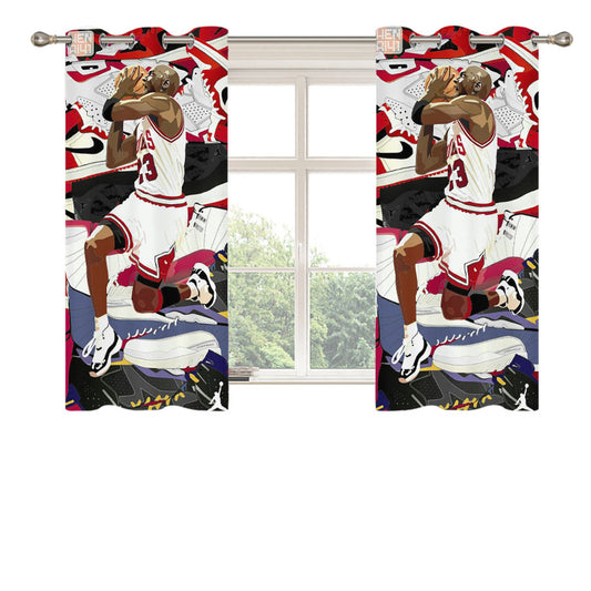 Jordan 23 Peach Skin Window Curtains