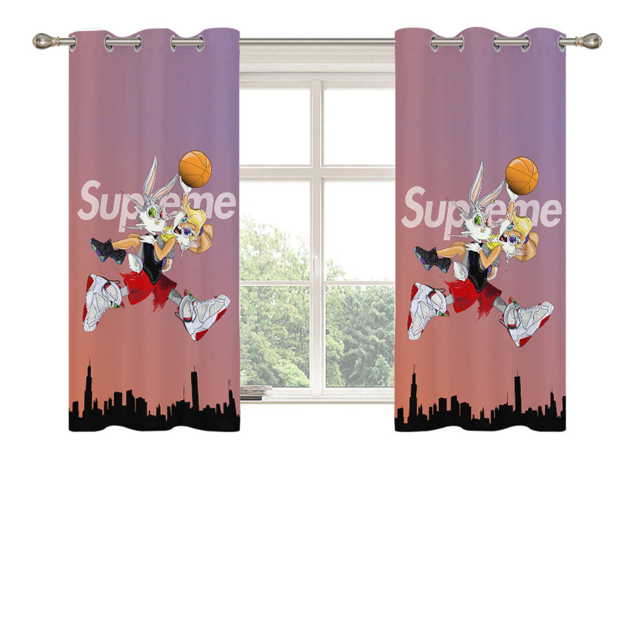 Jordan 7 Colorful Bug Jordan Wholesale Peach Skin Window Curtains