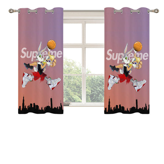 Jordan 7 Colorful Bug Jordan Wholesale Peach Skin Window Curtains