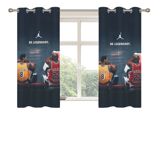 Jordan And Kobe Legends Peach Skin Window Curtains