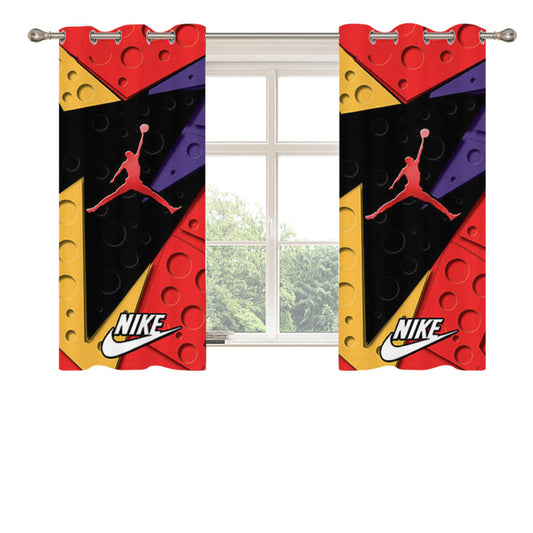 Jordan Basketbal Peach Skin Window Curtains