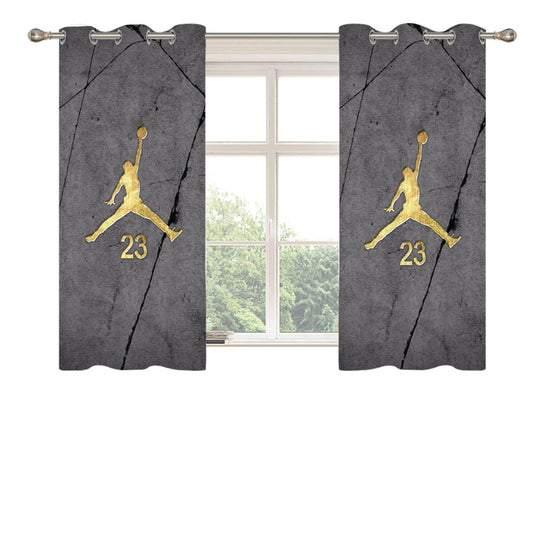 Jordan Gold Marble Peach Skin Window Curtains