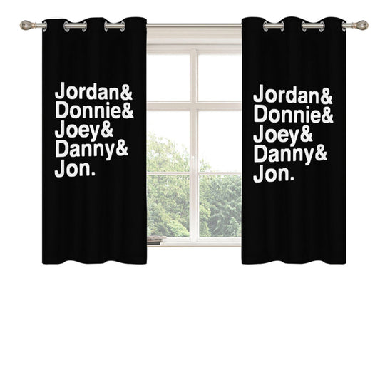 Jordan Knight Donnie Wahlberg Boy Band Fandom Nkotb Peach Skin Window Curtains