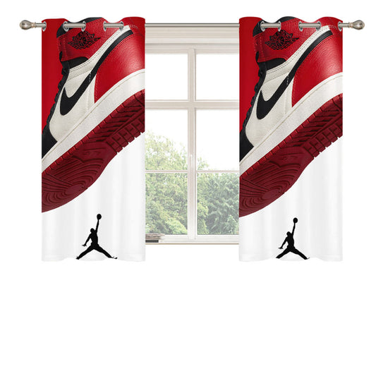 Jordan Retro Sneaker Peach Skin Window Curtains